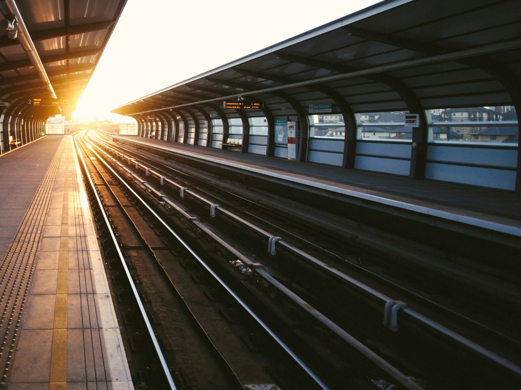 Modern train station